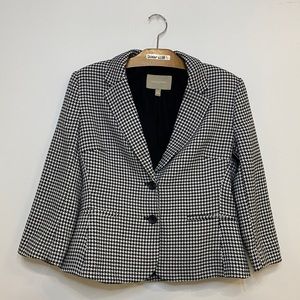 BANANA REPUBLIC jacket blazer houndstooth black white